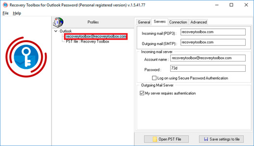 outlook wachtwoord tool